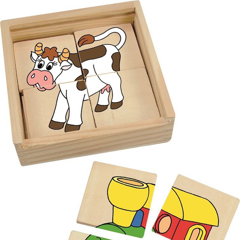 Woody - Mini puzzle 4 szt.