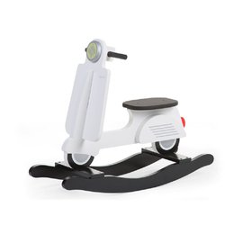 CHILDHOME - Bujak na biegunach skuter Black & White