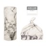 Lulujo Zestaw Kocyk + Czapka Marble Lulujo Zestaw Kocyk + Czapka Marble