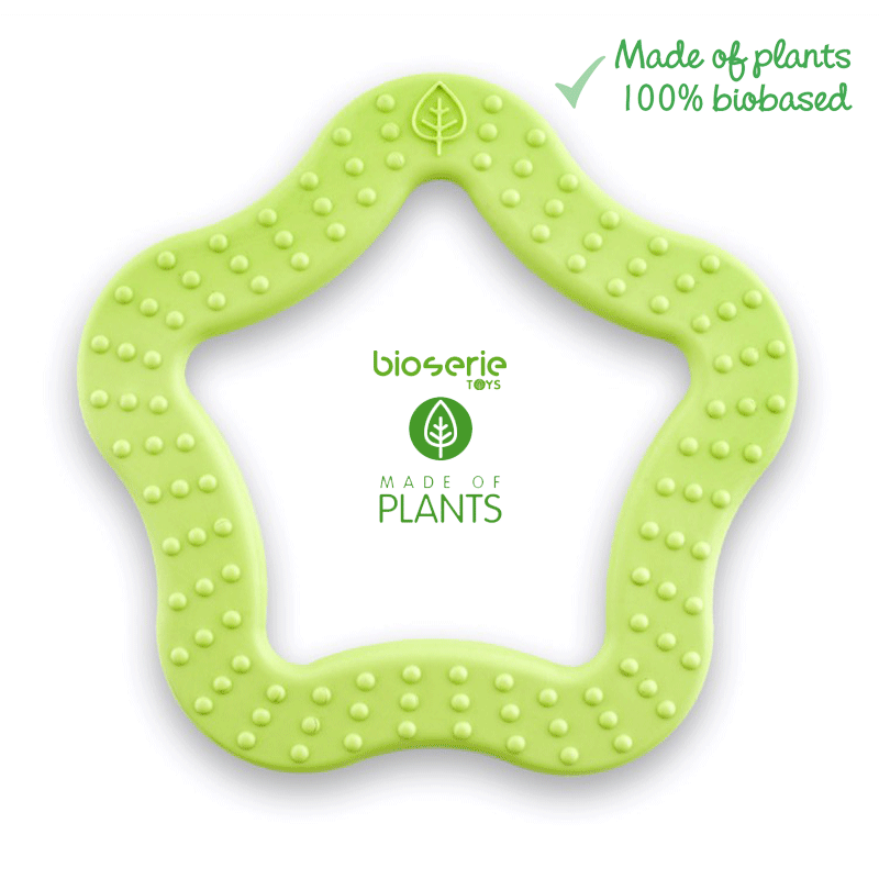 Bioserie TOYS - Bioserie Teether Star Lime gryzak sensoryczny