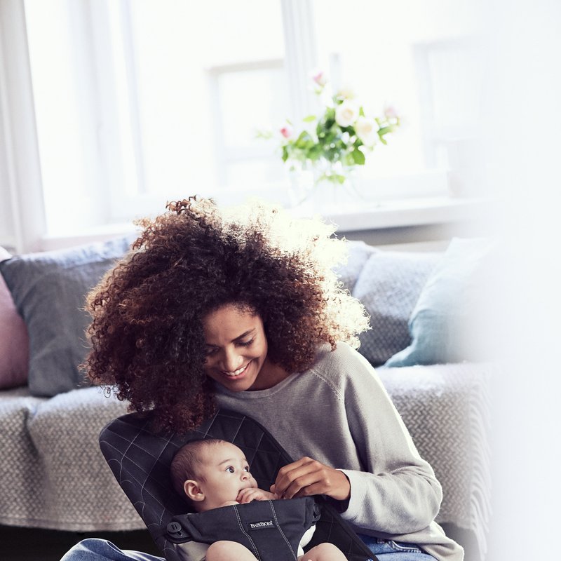 BABYBJORN - leżaczek BLISS COTTON, Czarny