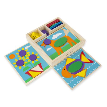 Melissa&Doug® - Drewniana układanka – Mozaika – kolory i kształty