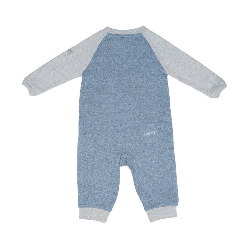 Juddlies Organic Raglan Pajacyk Blue L