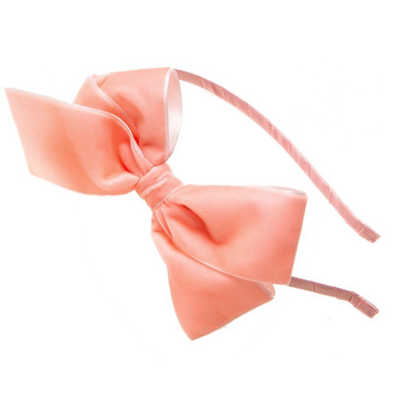 Rockahula Kids - opaska do włosów POLLYANNA VELVET ALICE peach