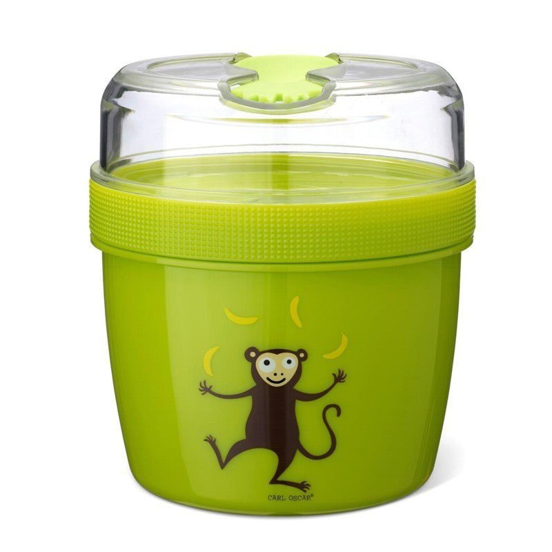 Carl Oscar- N'ice Cup™ L Pojemnik śniadaniowy z wkładem chłodzący Lime - Monkey CARL OSCAR