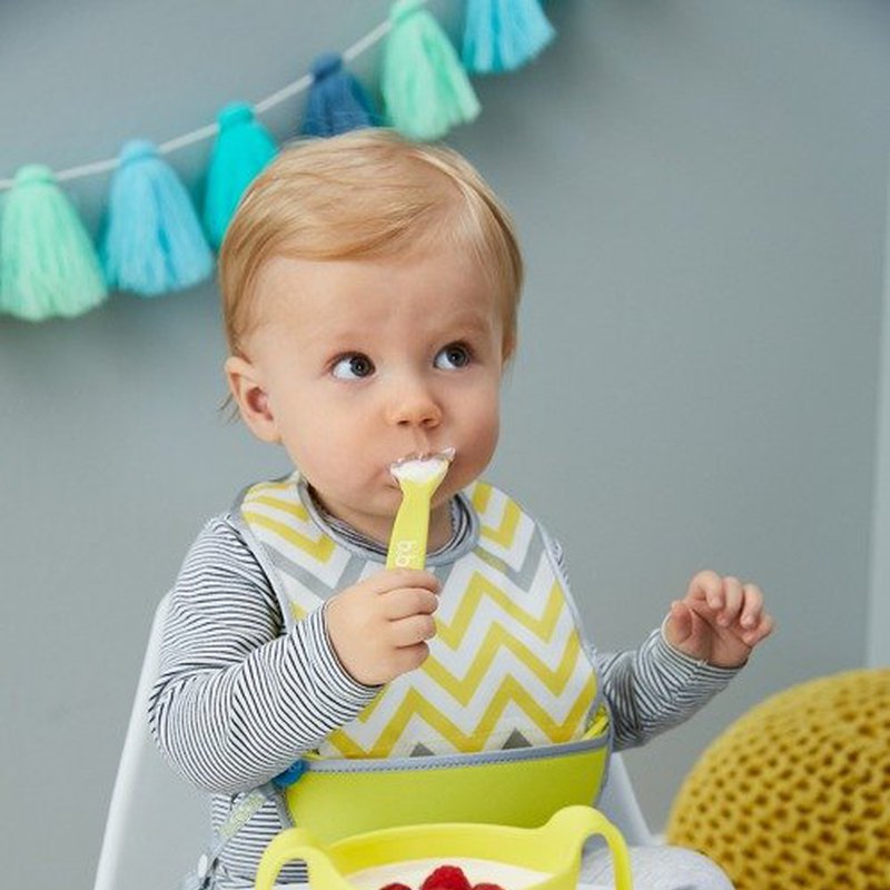 Silikonowe łyżeczki 2 szt., czerwono-niebieskie, b.box