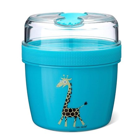 Carl Oscar- N'ice Cup™ L Pojemnik śniadaniowy z wkładem chłodzący  Turquoise - Giraffe CARL OSCAR