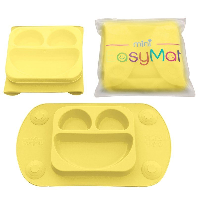 EasyTots - EasyMat Mini 2in1 BUTTER silikonowy talerzyk z podkładką - lunchbox EASYTOTS