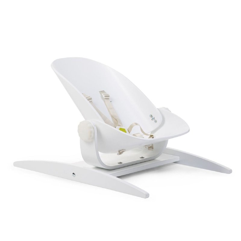 CHILDHOME - Leżaczek niemowlęcy na płozach Wood Rock White