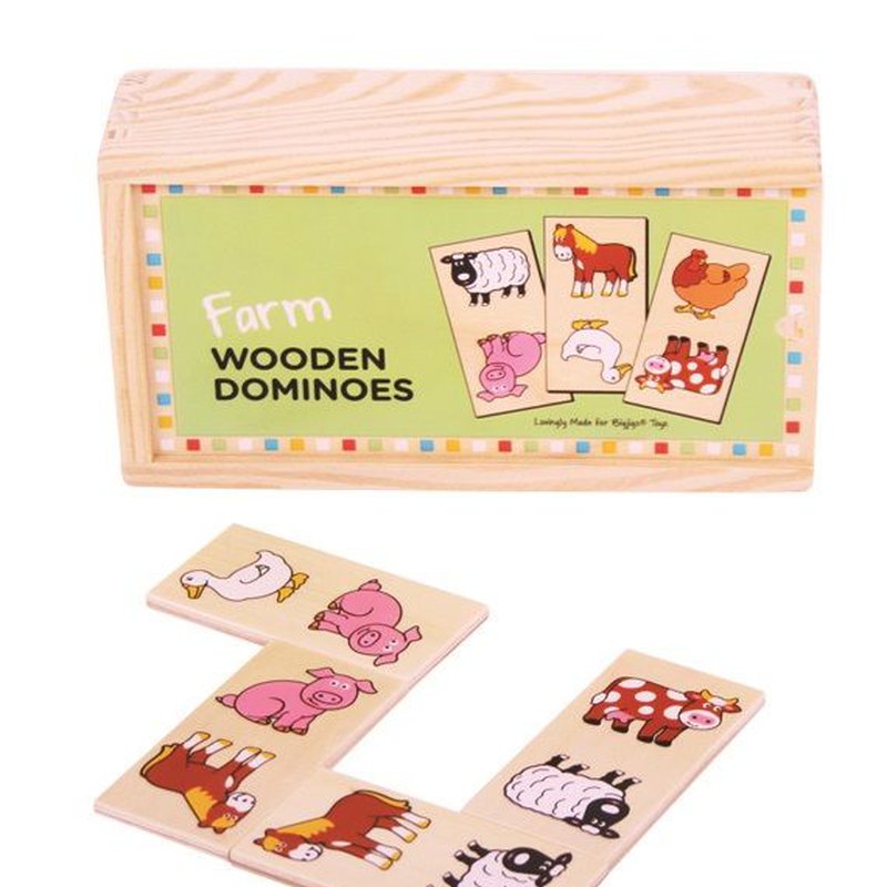 Bigjigs - Domino obrazkowe Farma