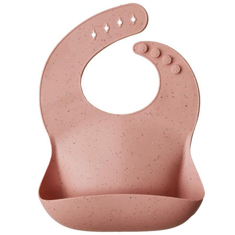 Mushie - śliniak silikonowy Peach Terazzo mushie