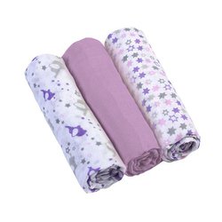BABYONO - 348/04 Pieluszki muślinowe. Super miękkie liliowe