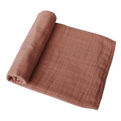 Mushie - otulacz kocyk letni 100% organic cotton Tawny Birch mushie