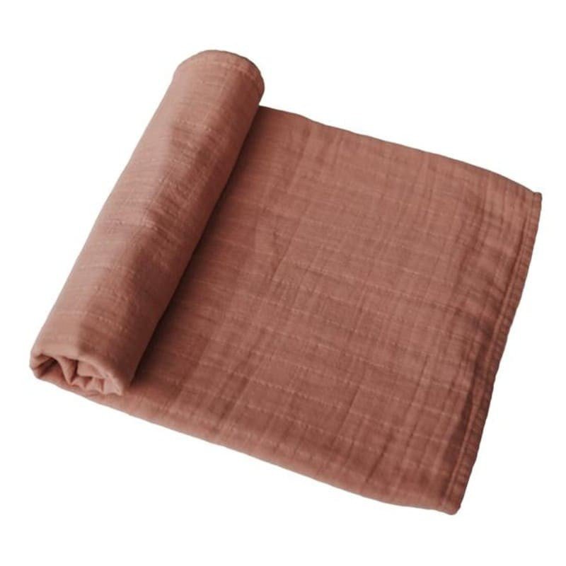 Mushie - otulacz kocyk letni 100% organic cotton Tawny Birch mushie