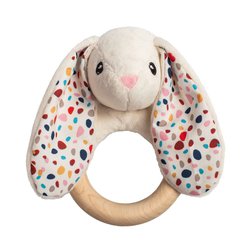 Whisbear - Eko gryzak drewniany Króliczek - kremow