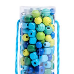 Woody - Koraliki w tubie zielono-niebieskie