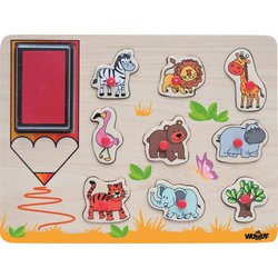 Woody - Pieczątki i układanka 2 w 1 safari
