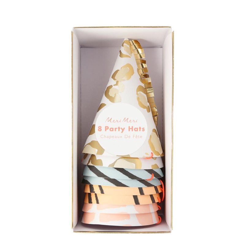 Meri Meri - Czapeczki urodzinowe Safari print