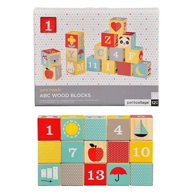 Petit Collage Klocki Drewniane ABC