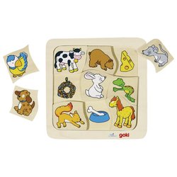 Goki® - GOKI Puzzle - Co jedzą zwierzątka?