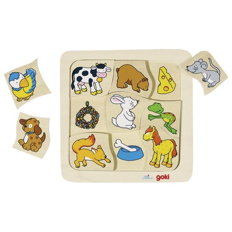 Goki® - GOKI Puzzle - Co jedzą zwierzątka?