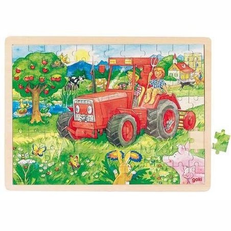 Goki® - Puzzle motyw Traktor 96 el, Goki 57655