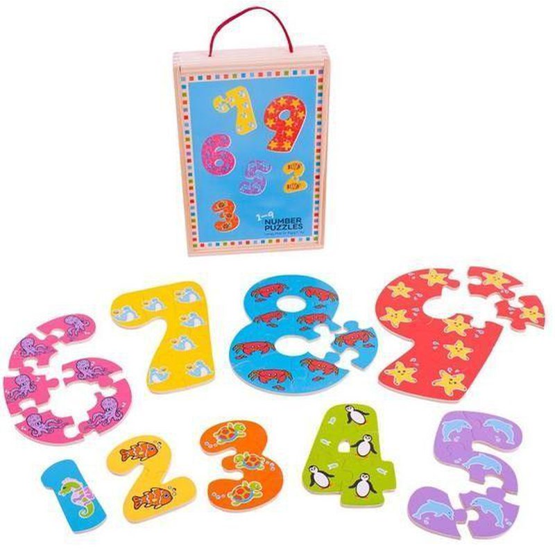 Bigjigs - Puzzle Cyferki od 1 do 9 BJ