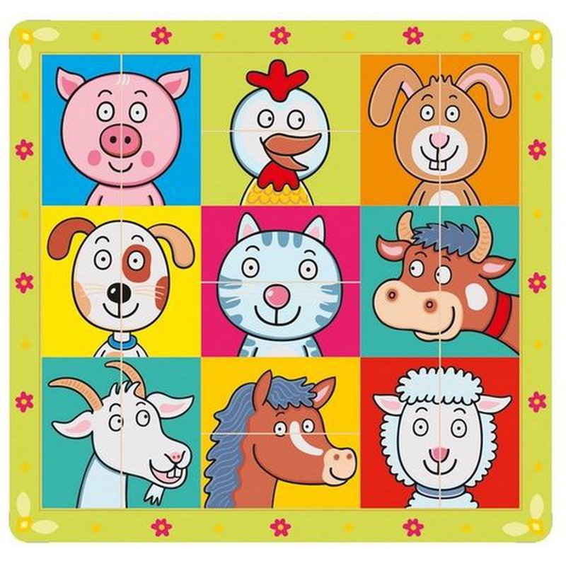 Bino - Puzzle układanka głowy zwierzątek