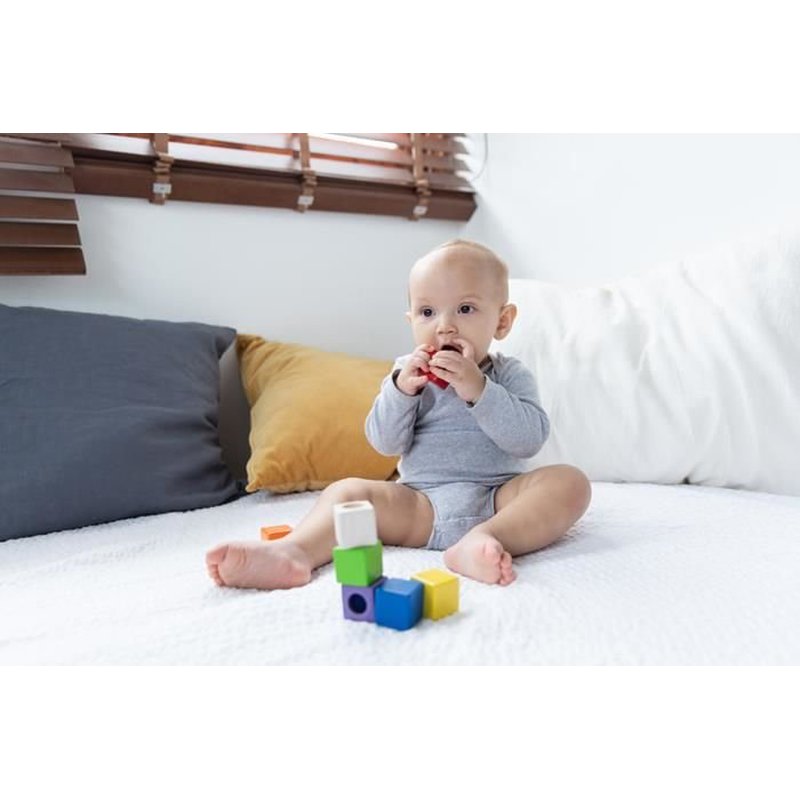 Klocki sensoryczne, interaktywne w woreczku, Plan Toys®