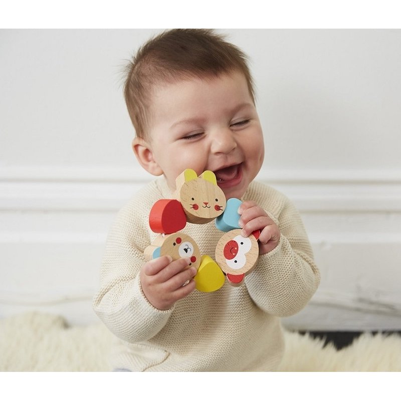 Petit Collage Grzechotka Drewniana