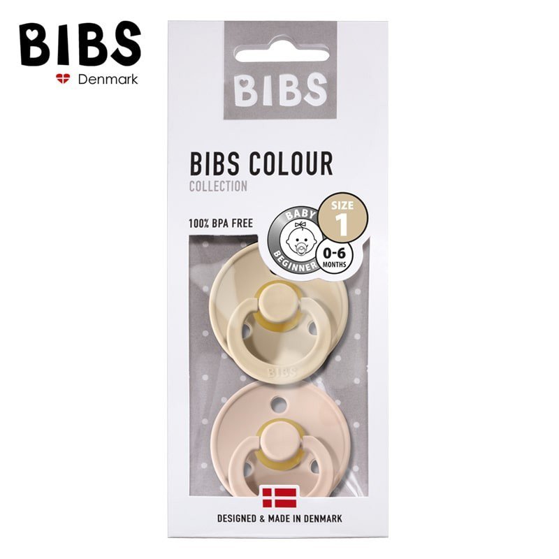 BIBS 2-PACK S BLUSH & VANILLA Smoczek Uspokajający kauczuk Hevea