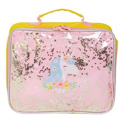 A Little Lovely Company - TERMO lunchbox GLITTER  Jednorożec