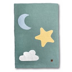 Hi Little One - kocyk muslinowy/ kołderka Day & Night Green forest