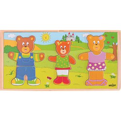 Woody - Układanka do ubierania Wesoła Rodzina Misiów