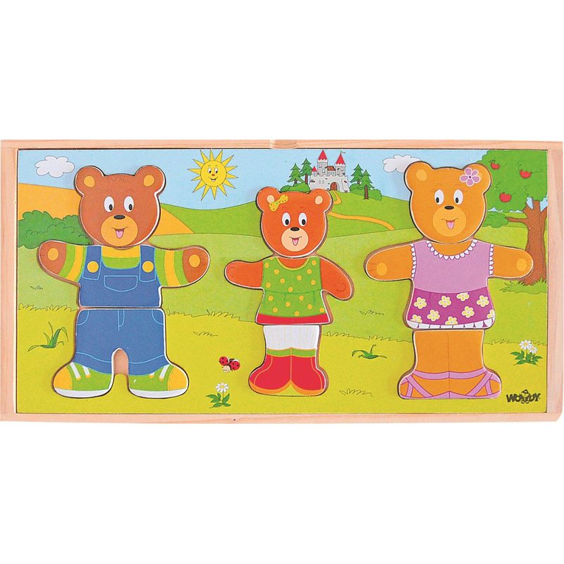 Woody - Układanka do ubierania Wesoła Rodzina Misiów