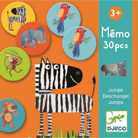 Djeco - Gra pamięciowa Dżungla 30 elementów DJ08159