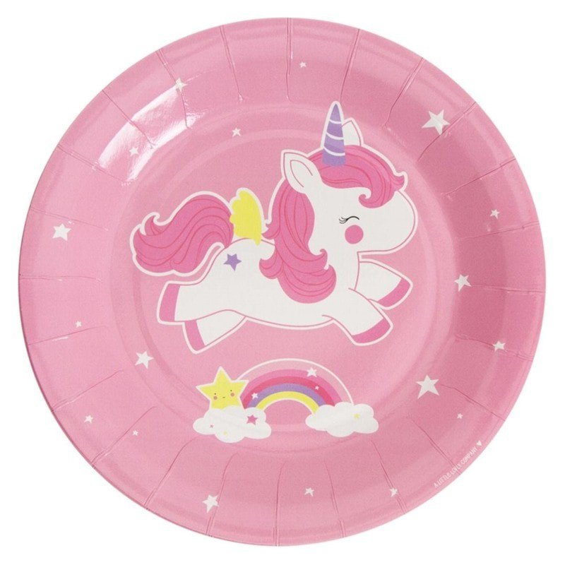 A Little Lovely Company - talerzyki papierowe Złoty  Jednorożec 12 szt