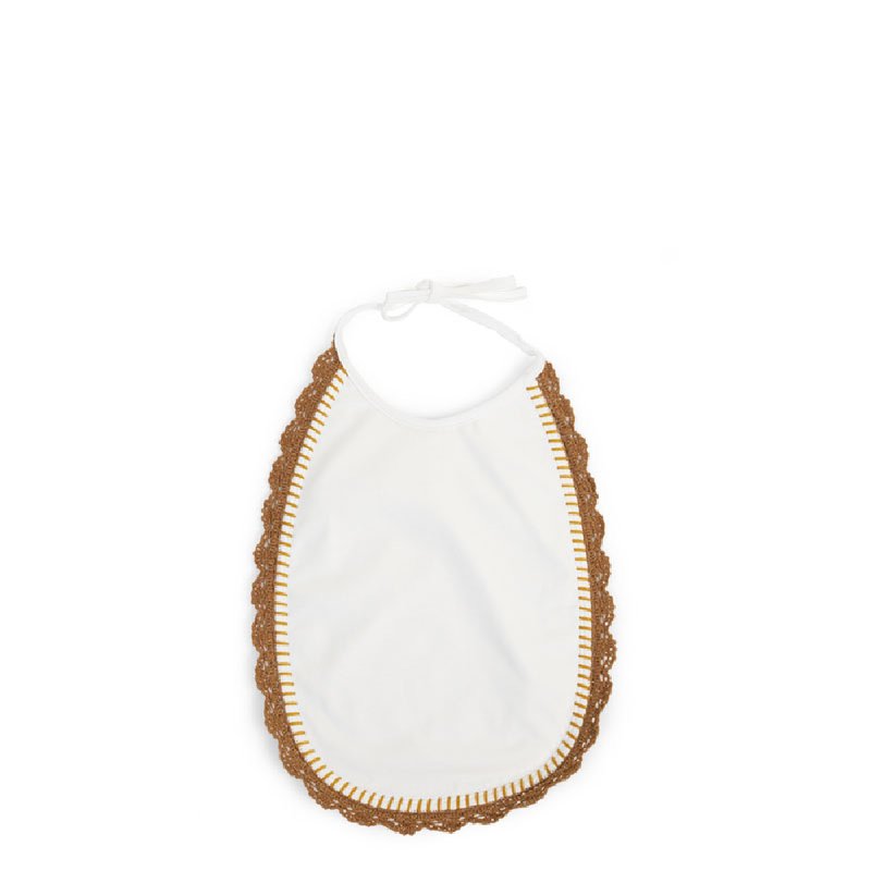 Childhome Zestaw 2 szt. Śliniaków Jersey Crochet Ecru CHILDHOME