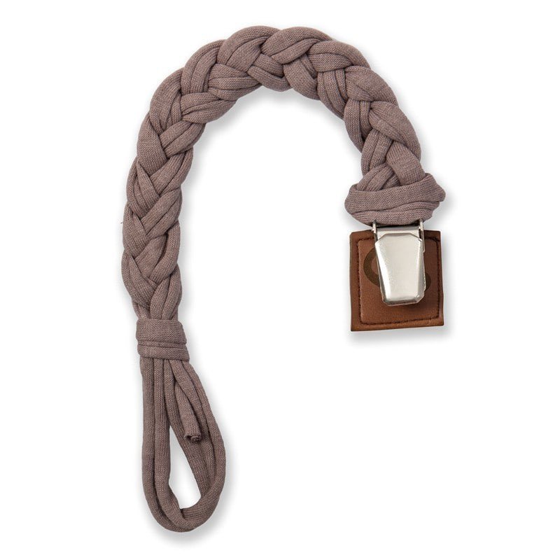 Hi Little One - warkoczykowa zawieszka do smoczka Pacifer holder Caffe Latte