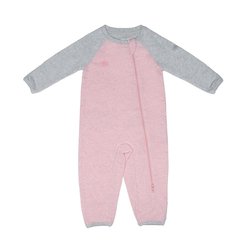 Juddlies Organic Raglan Pajacyk Pink NB
