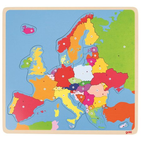 Goki® - Goki - Układanka edukacyjna Mapa Europy - puzzle drewniane