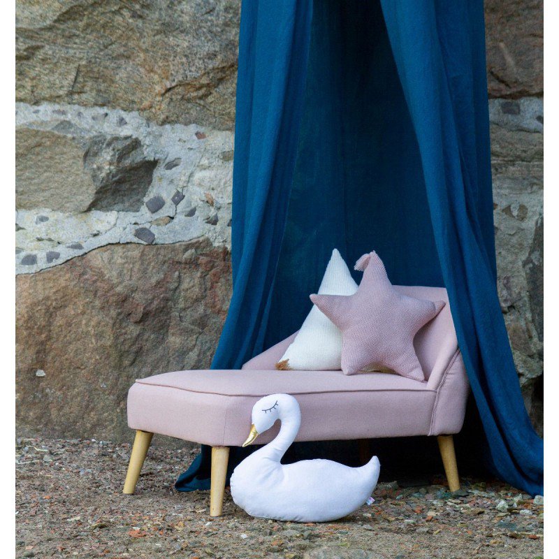 JaBaDaBaDo - Szezlong pudrowy róż,  leżanka Jabdabado dla dziecka