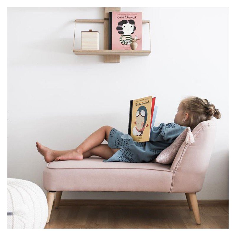 JaBaDaBaDo - Szezlong pudrowy róż,  leżanka Jabdabado dla dziecka