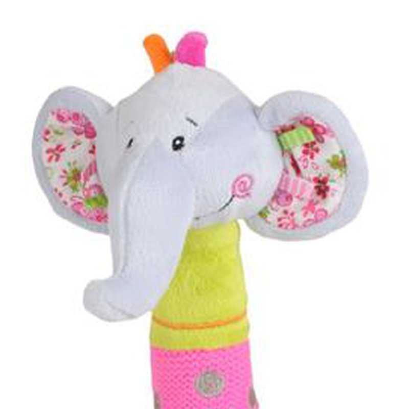 BABYONO - 1193 Piszczek z gryzakiem POMYSŁOWY SŁONIK