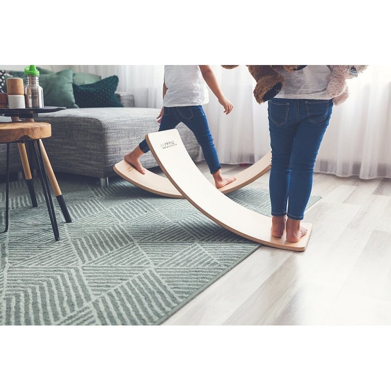 Deska do balansowania Original bielona z filcem, Mustard, Wobbel