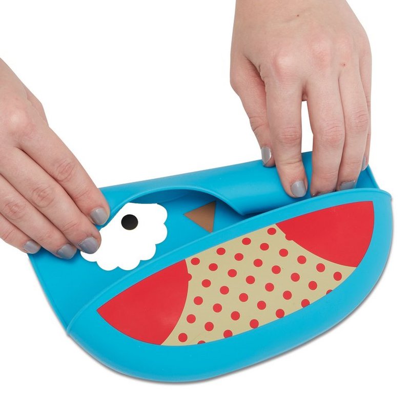 Skip Hop - Śliniak silikonowy Zoo Sowa