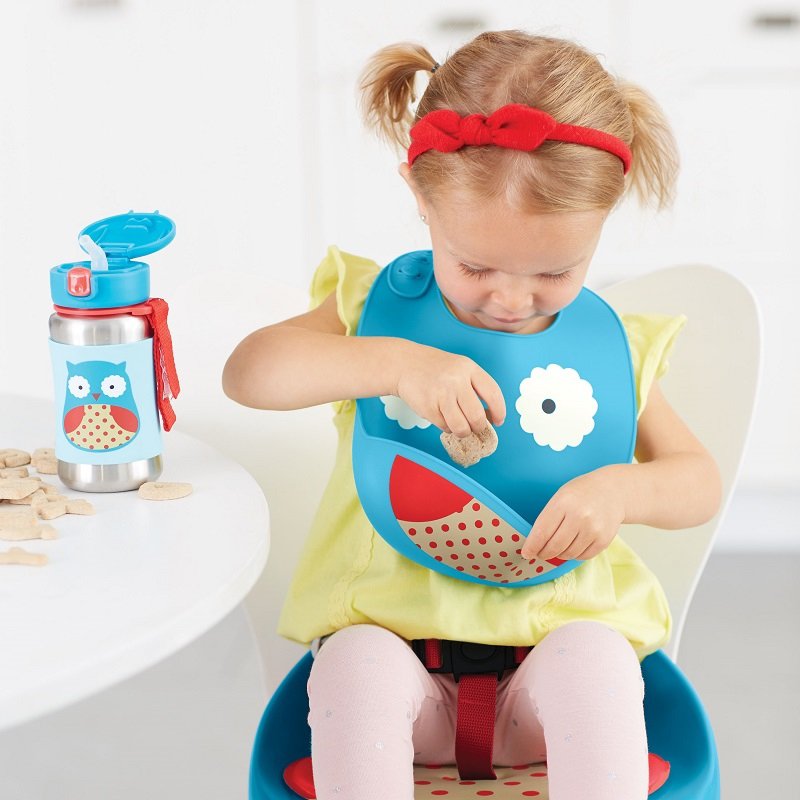 Skip Hop - Śliniak silikonowy Zoo Sowa