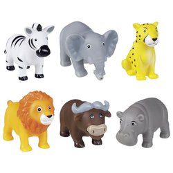 Goki® - Goki - Zestaw dzikich zwierząt do kąpieli -  6 szt.