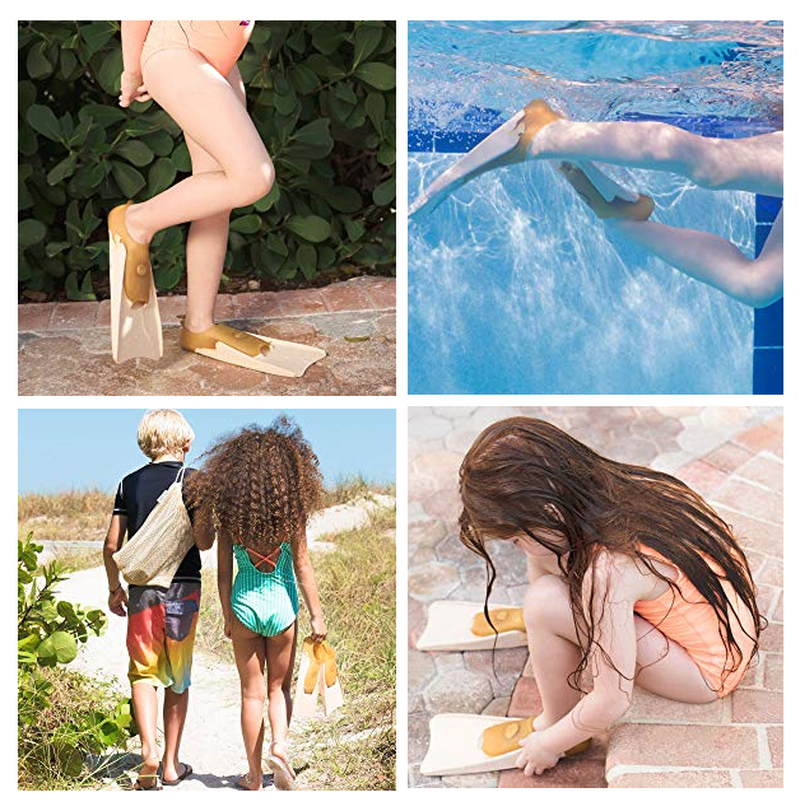 Płetwy do pływania kauczukowe, rozm. 30-33, brzoskwiniowe, HEVEA