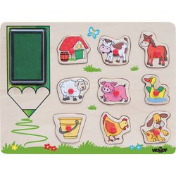 Woody - Pieczątki i układanka 2 w 1 farma